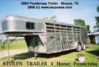 STOLEN TRAILER 4 Horse Ponderosa , Near LaCrosse, WI, 11111